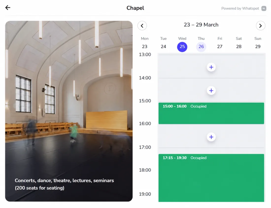 Publicly available calendar for external visitors