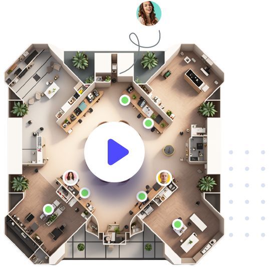 Visualize desk availability with interactive floorplans